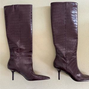 Long boots! Size 8 women. Maroon color